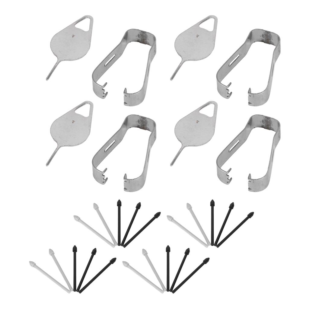 4 Sets Stylus-Stiftspitzen Idealer Ersatz 20 Spitzen 4 Fingerhüte 4 Pinzetten Touch-Stylus-Stiftspitzen für Galaxy Tab S6 T860 T865