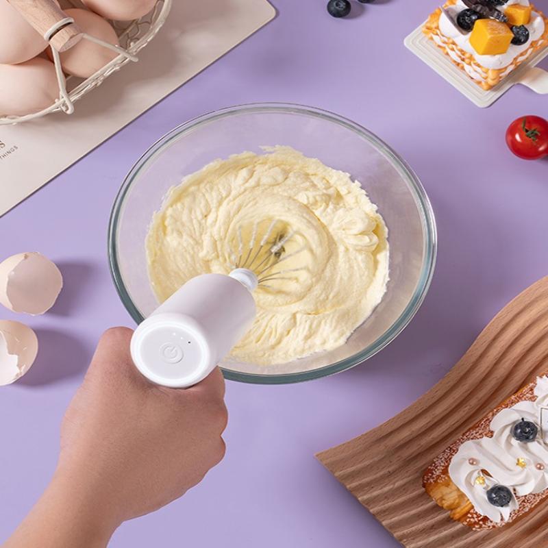 Rechargeable Handheld Electric Egg Beater Wireless Hand Mixer For Baking Cake Cream Whisk Kitchen Cooking Tool