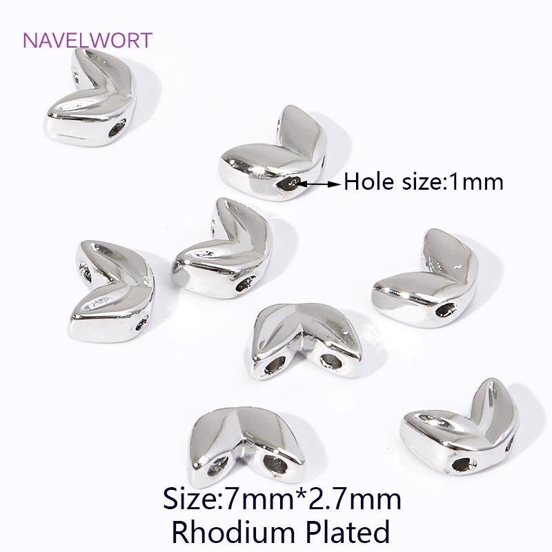 

18K Gold Plated Malt-Shaped Double Hole Spacer Beads For Bracelet Making,Beads Separators,DIY Jewellery Making Accessories 10 pieces