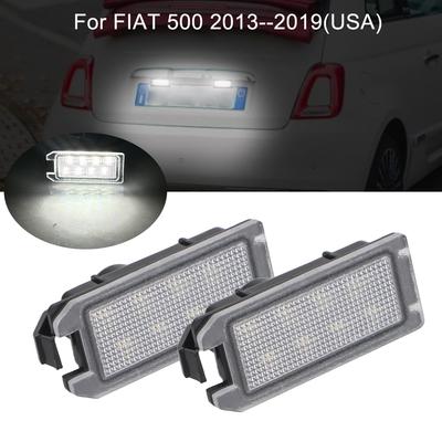 2Pcs 50000H LED Interior 5700K White 12V 0.17A License Lamp LED License Number Plate Light Car Lamp for FIAT 500C 2013--2019