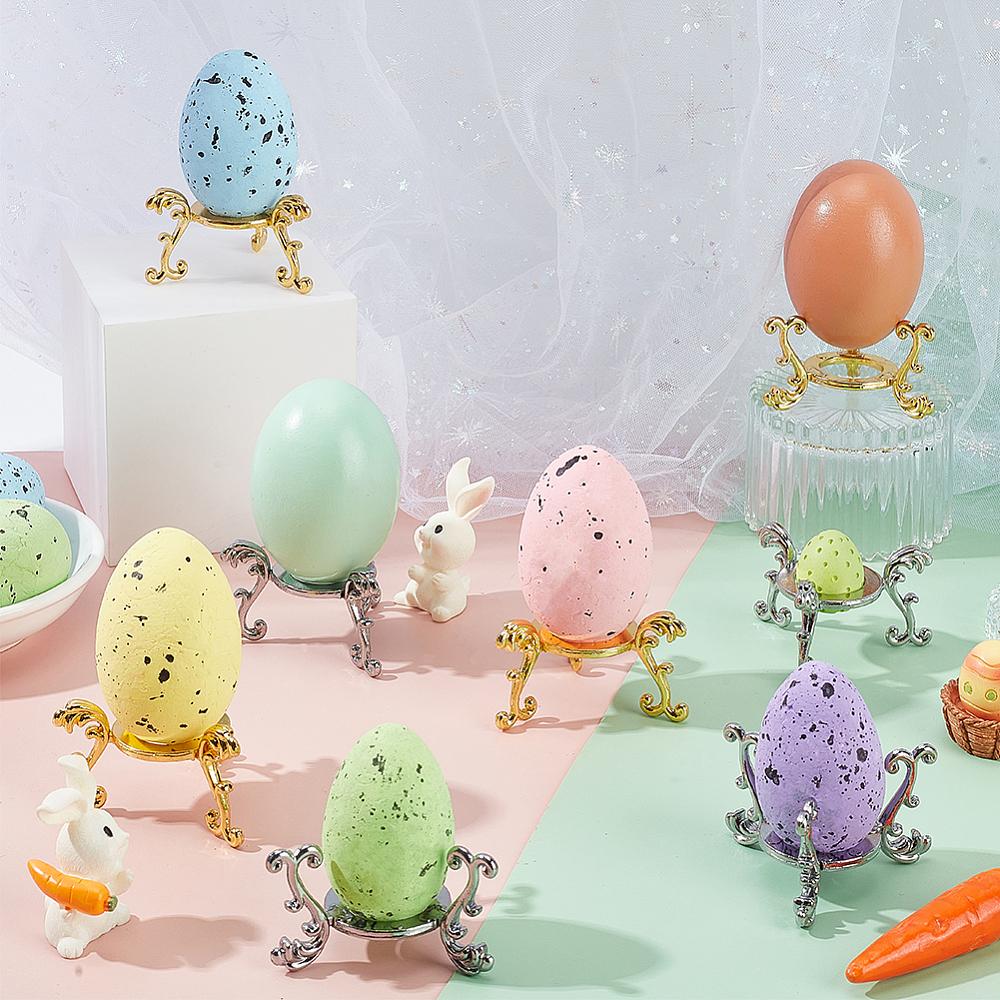 1set 10pcs 2 colors Alloy Mineral Display Holder Ball Stands Mixed color 54x51x31mm 5pcs/color