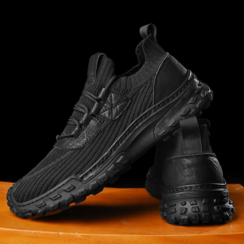 

Кожаная обувь Мужская Повседневная Лоферы Роскошный Дизайн Слипоны Мужские Туфли Платье Стиль Досуг Большой Размер Износостойкая Подошва для Улицы 46 чёрный