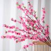 Artificial Flowers Adjustable Height Curvature Silk Plum Blossom Stems Fake Flower with Iron Wire Wedding Home Decor