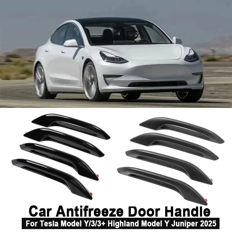 Car Antifreeze Door Handle For Tesla Model Y/3/3+ Highland Model Y Juniper 2025 Frost Proof Patch Cover ABS Modification Parts