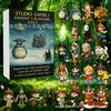 Ghibli Anime Christmas Advent Calendar Toy Figure Collectible Cosplay Accessories Trendy Countdown Blind Box 2D Acrylic Pendant