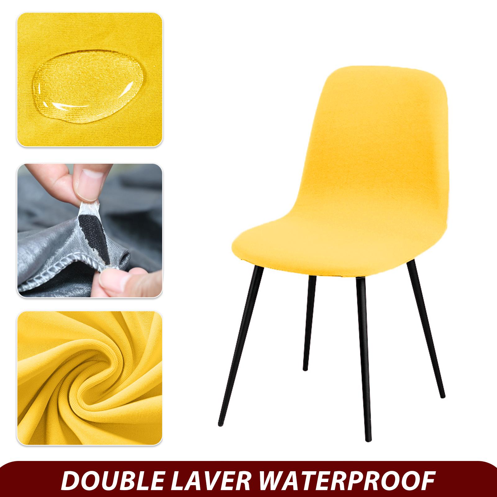 

Водонепроницаемый чехол для стула с короткой спинкой, чехлы для стульев, регулируемые чехлы для сидений в столовой, для кухонной мебели для дома, протектор 1 Piece жёлтый