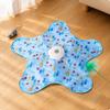 StarShaped Play Activity Mat Toy Interactive Rotating Feather Chaser Cat Automatic for Cats,