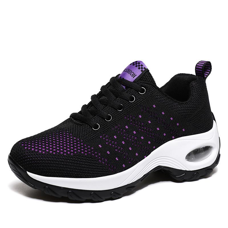 (New) Size Women's Shoes Spring New Front Lace-up Casual Sports Shoes Heightening Air Cushion Shoes Rocking Shoes Women