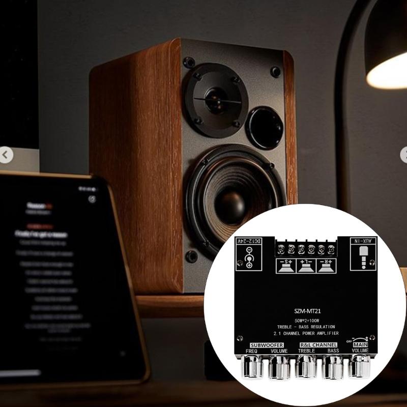2x50W Bluetooth-compatible Digital Power Amplifier Board Speaker 2.1CH Stereo Home Music Bluetooth-compatible Module