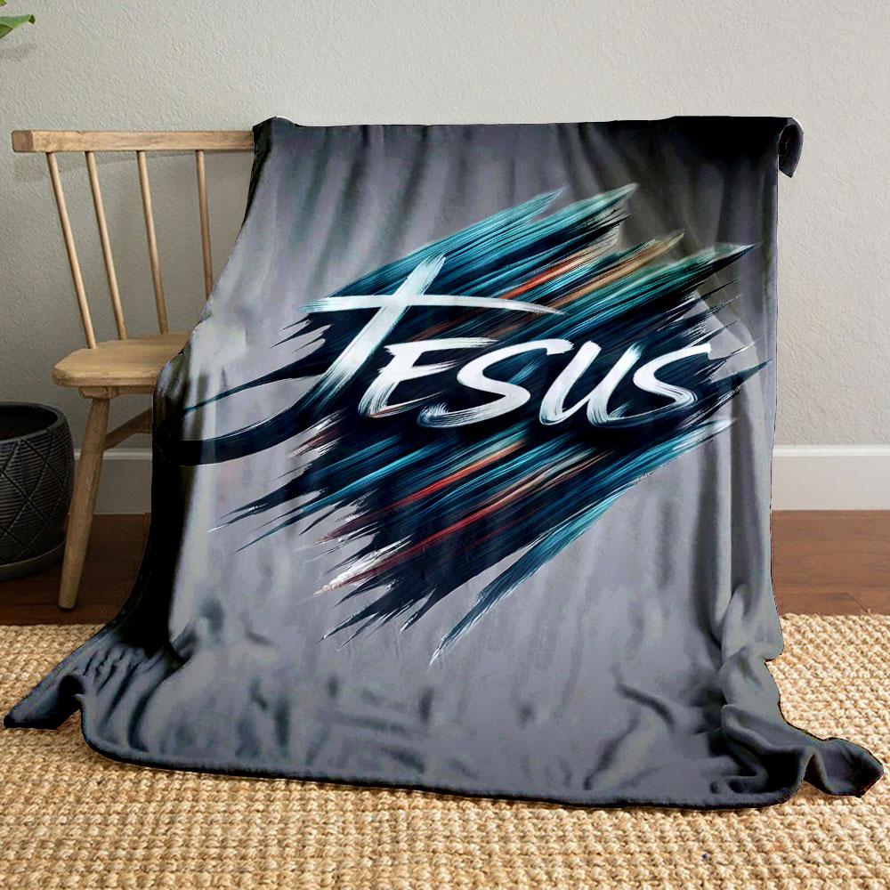 

Jesus Brushstroke Blanket Printed Blanket for Living Room Bed Couch lunch break Soft Cozy Blanket for Friend s festival Gift 80cm x 120cm