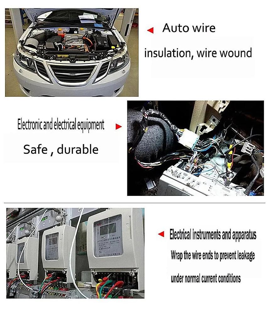 15 Meter Heat-resistant Flame Retardant Tape Coroplast Adhesive Cloth Tape For Car Cable Harness Wiring Loom Protection