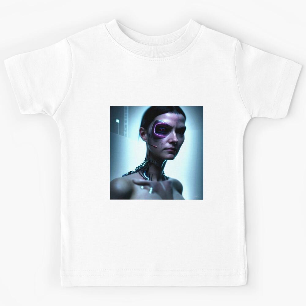 CYBER GIRL (Portrait) #001 Kids T-Shirt 120