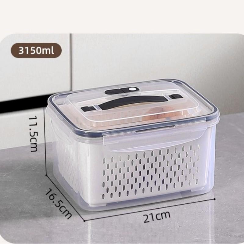 

Органайзер для холодильника, ящик для хранения свежих овощей, фруктов, сливная корзина, контейнеры для хранения, кладовая, кухонный органайзер