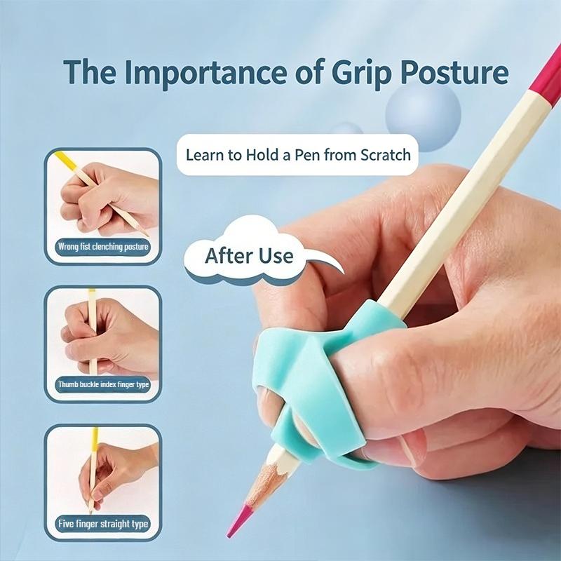 12/6/1PCS Pencil Grip Writing Corrector, 2/3 Finger Posture Correction Trainer, Pen Grip Holder for Kids Students