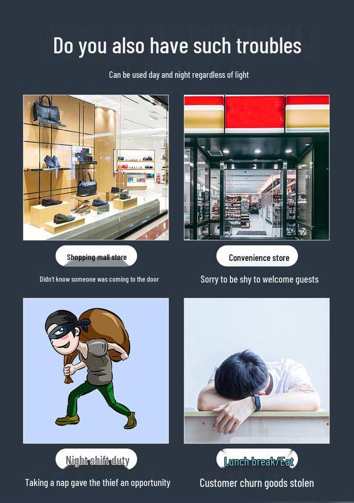Welcome Sensor Doorbell with Voice Announcement for Store Entrances