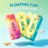 Hawaiian Style Slow Rising Squishy Cheese Stick Toy, Cute Beach Printed Stress Relief Fidget Toy For Kids & Adults