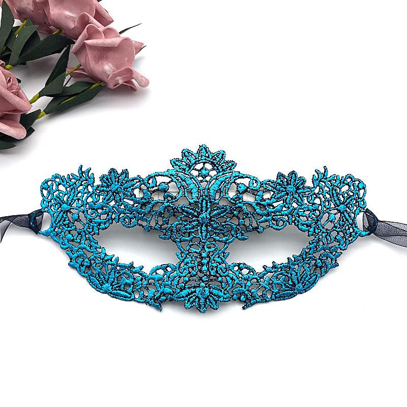 Lace Adult Costume Mask With Gold Silver Embroidery For Costume Party And Holiday Celebrations