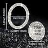 TOMALL Engine Start Button Rhinestone Car Engine Button Cover Button