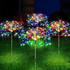 Fuochi d'artificio LED da pavimento ad energia solare, Catene luminose fatate fai-da-te, Decorazioni per prato da giardino, Illuminazione paesaggistica per matrimoni e Natale