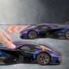1/18 Lamborghini Vision Gran Turismo V12 GT Supercar Alloy Car Model Sound and Light Pull Back Children's Toy Collectibles Birthday Gift