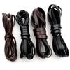 2m/lot 2/3/4/5/6/8mm Genuine Cow Leather Flat Strand Thong Cord DIY Bracelet Findings Rope String For Jewelry Making Accessories