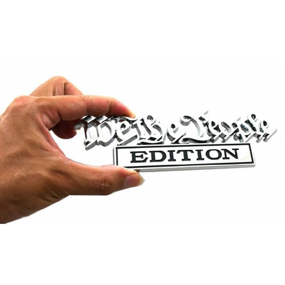 1x We the Prople Edition Decals Car Sticker 3D Raised Letters Emblem Chrome