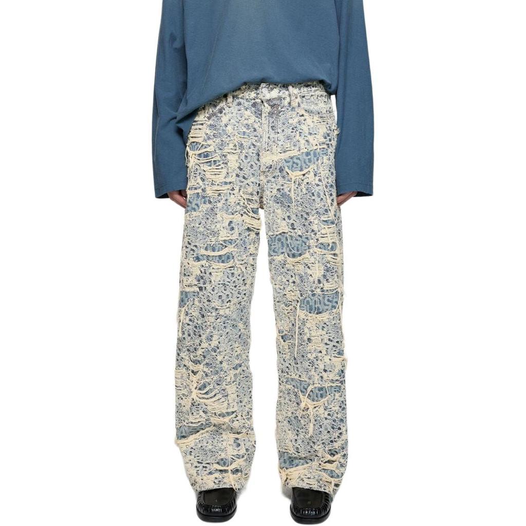 Acne Studios 1981 Fit Denim Distressed Monogram Jeans C00080-863