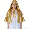 New European and American style pink sequin cape, spring hooded cloak, cosplay costume, short outerwear for women