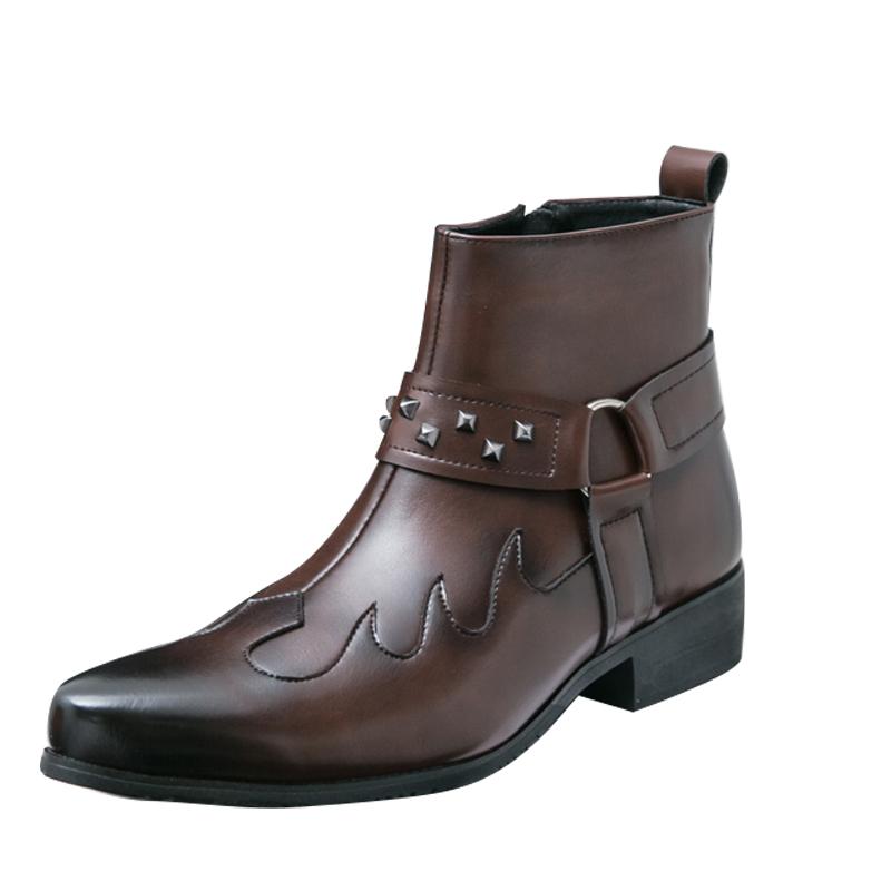 Modne Nowości Męskie Botki Modne Codzienne Skórzane Męskie Buty Chelsea Wygodne Podstawowe Buty Wysokie Buty do Chodzenia Trampki