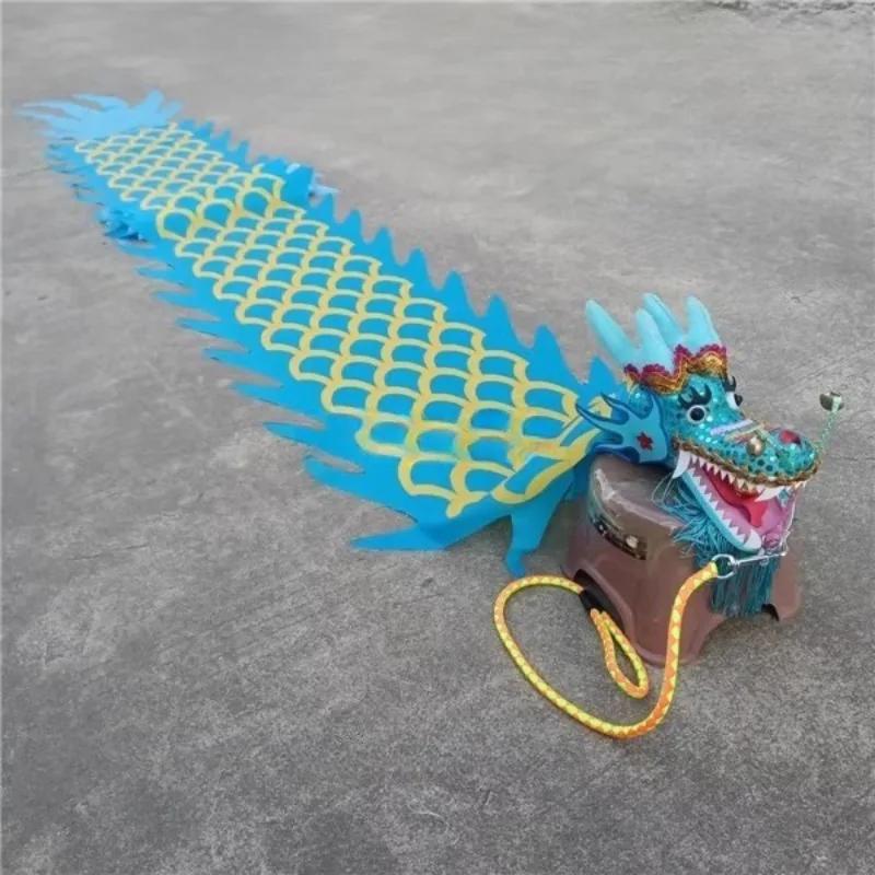 New Year Christams Outdoor Performance 4 Meters Chinese Silk Dragon Dance Products Fitness Dragon For Children Adults