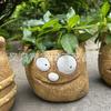 Creative Funny Cute Expression Flower Pot, Garden Balcony Home Decoration Statue Flower Pot