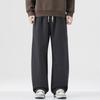 Japanese retro trendy brand elastic waist splicing sweatpants men's spring new loose wide-leg drape casual pants