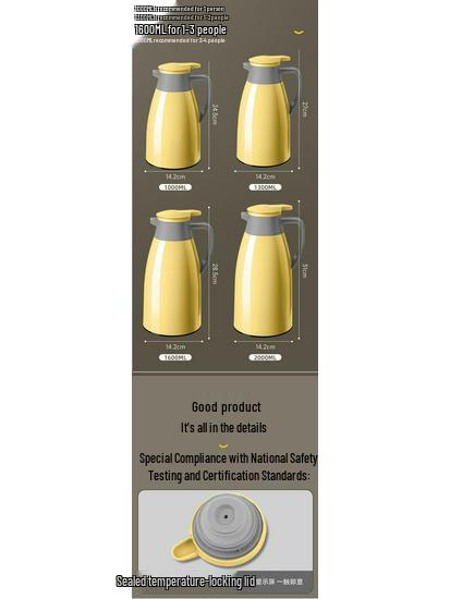 Thermos Großvolumiger Kessel mit Pressverschluss und Glaseinsatz