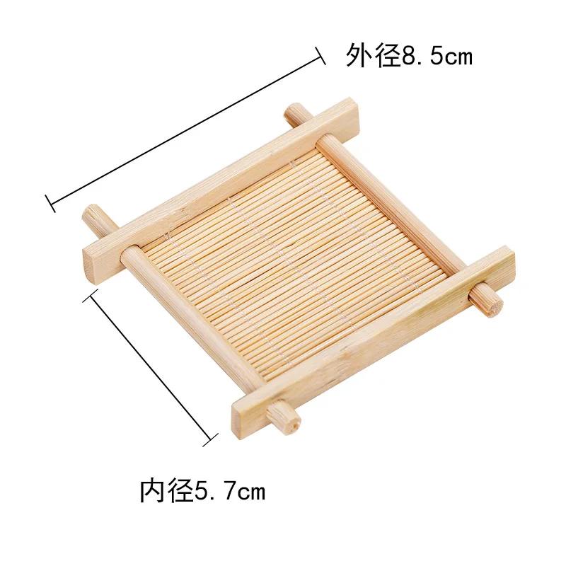 Bamboo Cup Mat Cup Tea Mat Ceremony Accessories Tray Coaster Kitchen Table Decoration Accessories Placemat Cup Holder 2025 New