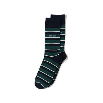 Kodak Apparel Striped Crew Socks GREEN