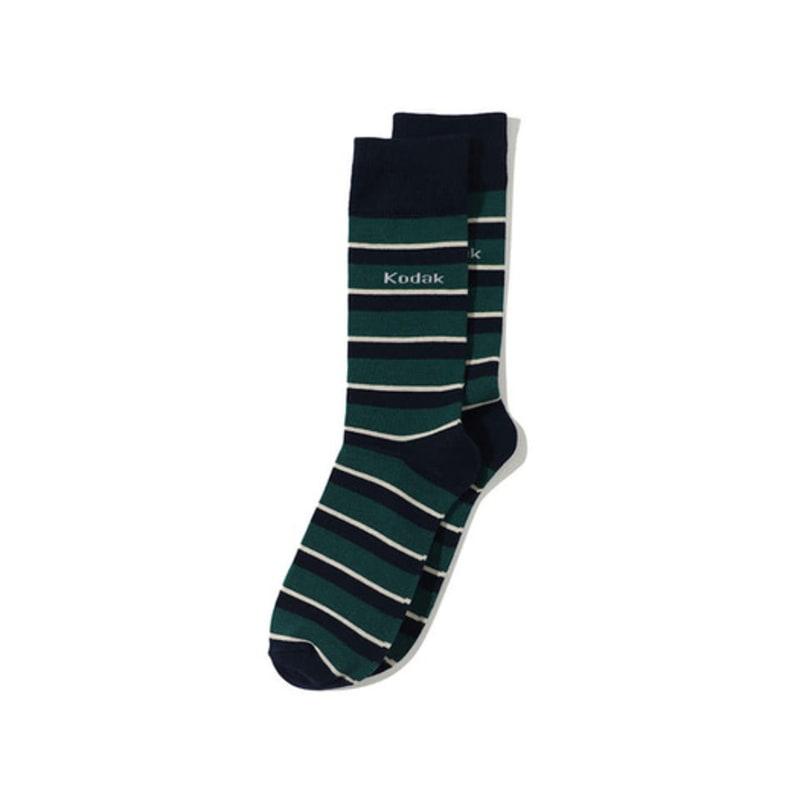 KODAK Apparel Striped Crew Socks GREEN