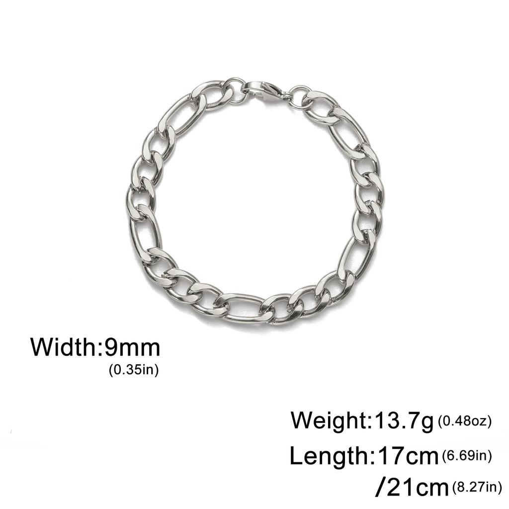 Chain Bracelet for Men Women Stainless Steel Width 3-10 MM Bracelets Punk Jewelry Couple Gift Pulsera Hombre New