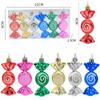 6 stk Juleanheng Galvanisering Godteri Xmas Ball Juletrepynt nyttår Noel Home Decor
