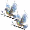 2D Flat Bird Hangings Pendant Sky Stained Art Ornaments Window Hanging Bird Acrylic Home Decoration Bluebirds Suncatchers