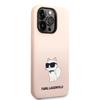 Karl Lagerfeld KLHCP14LSNCHBCP iPhone 14 Pro 6.1" Hardcase Pink/pink Silicone Choupette
