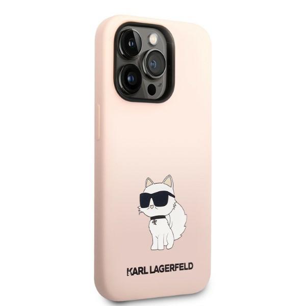 Karl Lagerfeld KLHCP14LSNCHBCP iPhone 14 Pro 6.1" Hardcase Pink/pink Silicone Choupette