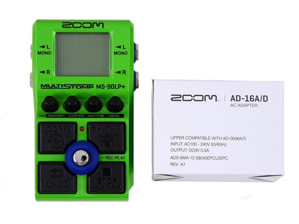 ZOOM Looper Pedal with Genuine Adapter MS-90LP+ Multi-Stomp (Green)