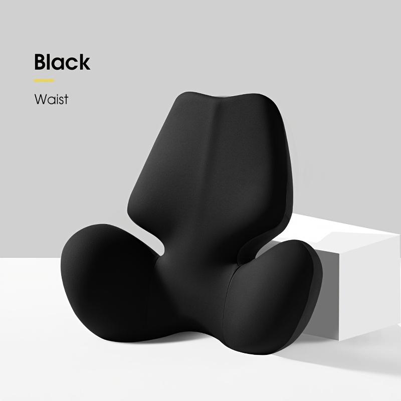 

1 шт., подушка для поясницы из пеноматериала с эффектом памяти для вождения или офиса, поддержка талии автомобильного сиденья для более длительного и комфортного сидения чёрный