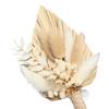 Gold Wheat Wedding Boutonniere Preserved Artificial Flower Lapel Pin for Groom Groomsman Rustic Floral Corsage for Wedding Party