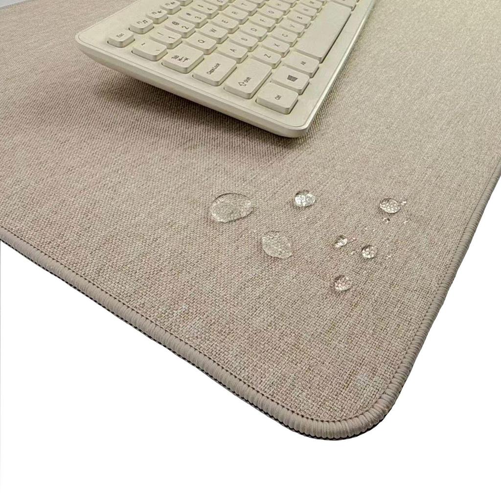Extra Large Thick Cotton Linen Mouse Pad – Solid Color Desk Mat for Office & Computer Use