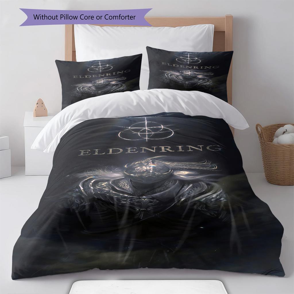 Soulslike games Pattern Bedding Quilt Set Quilt Cover Pillowcase Home Decoration Birthday Gift (1 * duvet cover + 2 * pillowcase, without core)
