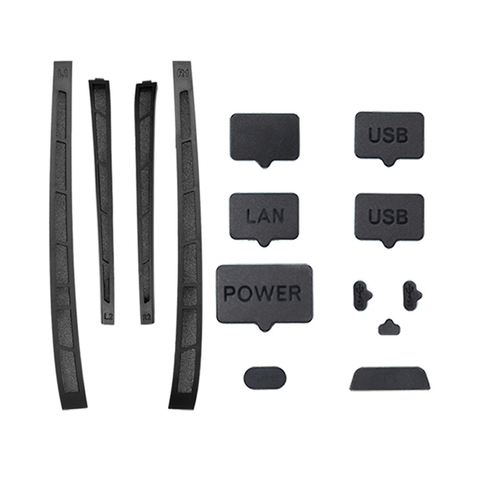 

14 шт. Резиновая защита от пыли для игровой консоли, заглушка от пыли для PS5 Slim, чехол для защиты от пыли, игровые аксессуары, пылезащитная заглушка, черный