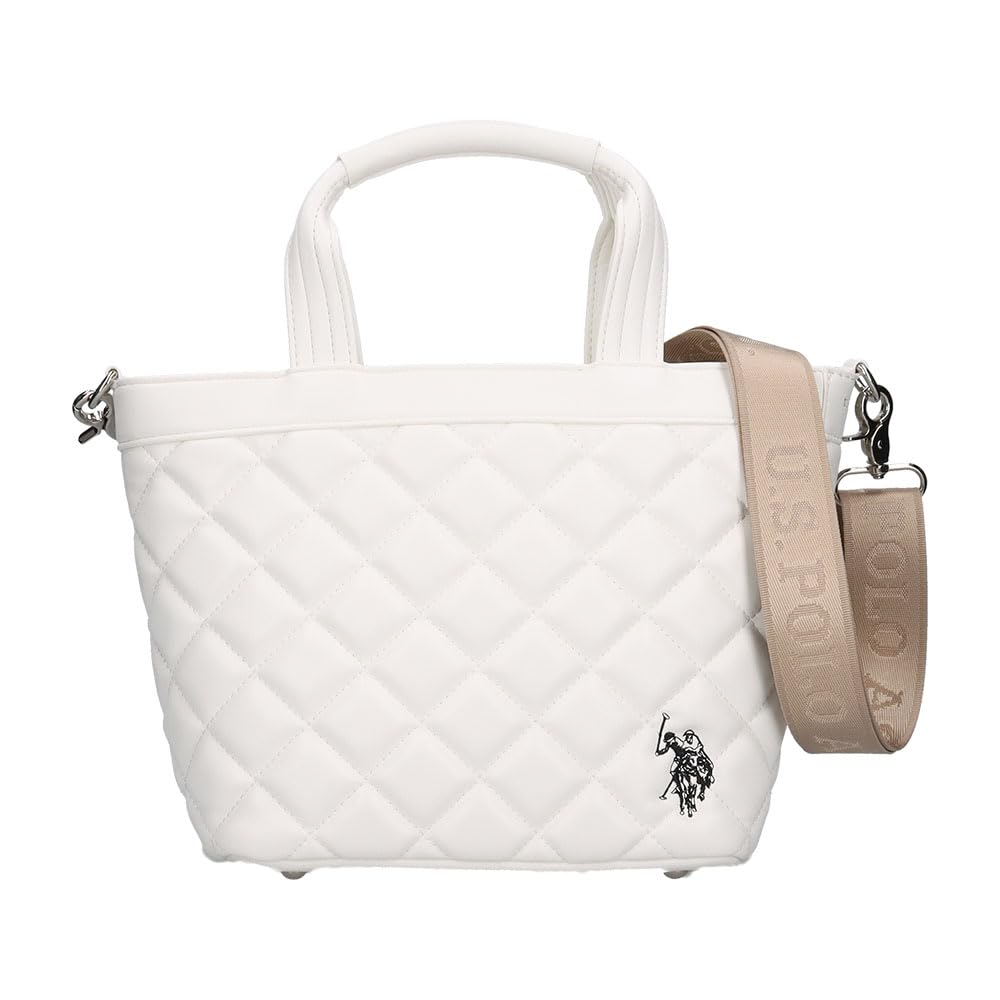 Quilted Tote Bag WHITE USPA-2725