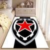 Red Star Shield Pattern Rug Suitable As a Non-slip Mat for the Living Room or Bedroom Sofa