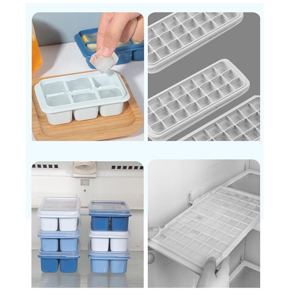 Ice For Cube Tray with Cover 6 Compartments for Quick Freeze Ice For Cubes